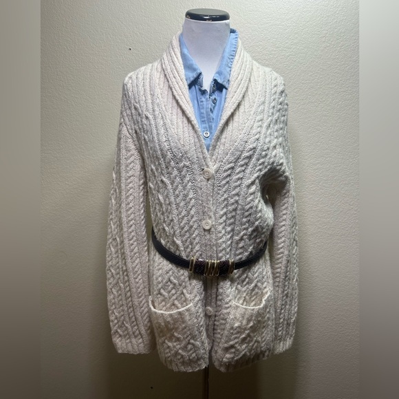 Lauren Ralph Lauren Sweaters - Vintage Ralph Lauren Fisherman Wool Cardigan Chunky Coastal Grandma Preppy